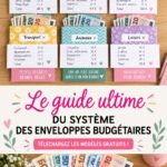 Femme utilisant un système d'enveloppes pour gérer son budget