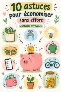 Femme réfléchissant à des astuces pour économiser judicieusement