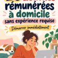 Femme travaillant à domicile sur son ordinateur portable, représentant des activités rémunérées sans expérience.
