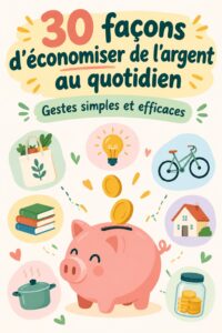 Femme souriante consultant son budget pour économiser de l'argent.