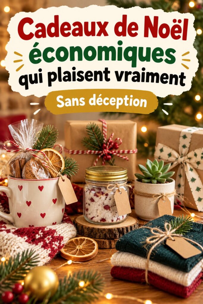 Cadeaux de Noël économiques qui plaisent à coup sûr, dans une ambiance festive.