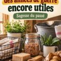 Une femme examine des objets vintage pour des économies inspirées des années de guerre.