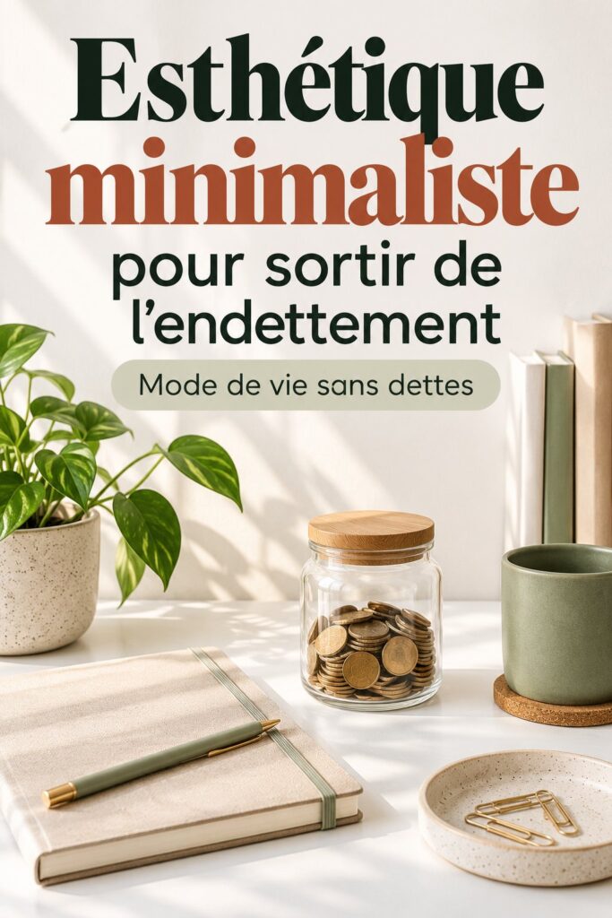 Femme dans un intérieur minimaliste, se sentant libérée de ses dettes