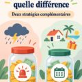 Une femme consulte ses finances tout en réfléchissant à la différence entre un fonds d'urgence et un fonds de réserve.