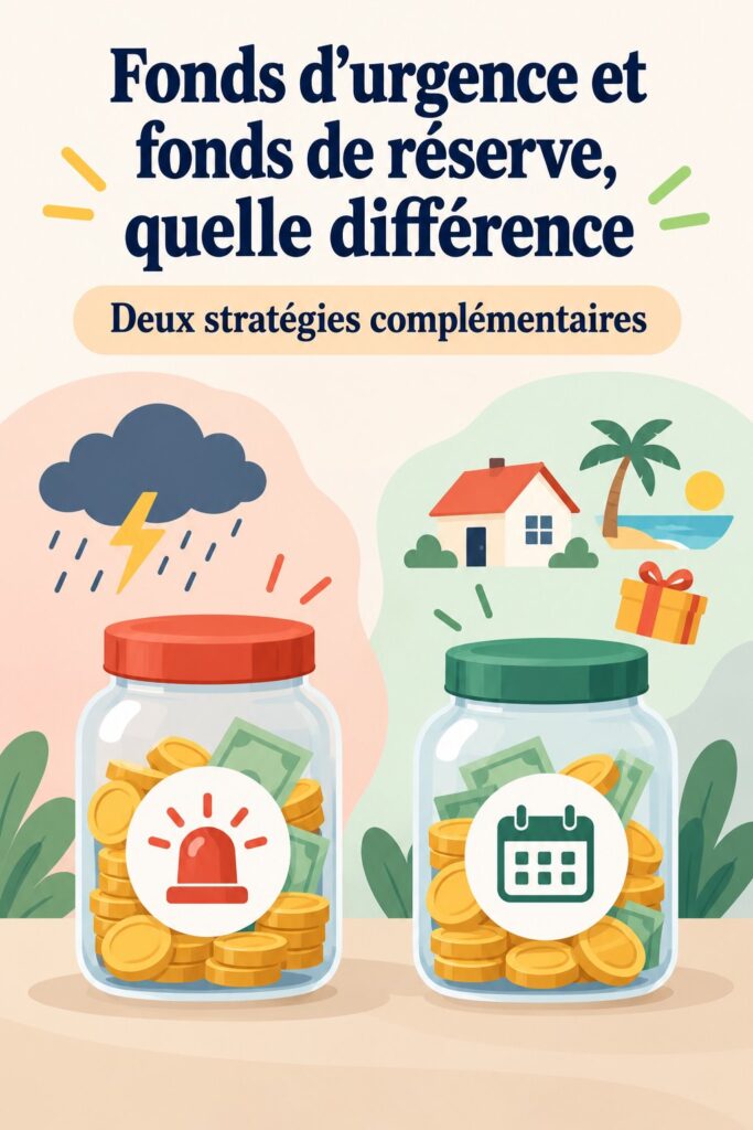Une femme consulte ses finances tout en réfléchissant à la différence entre un fonds d'urgence et un fonds de réserve.