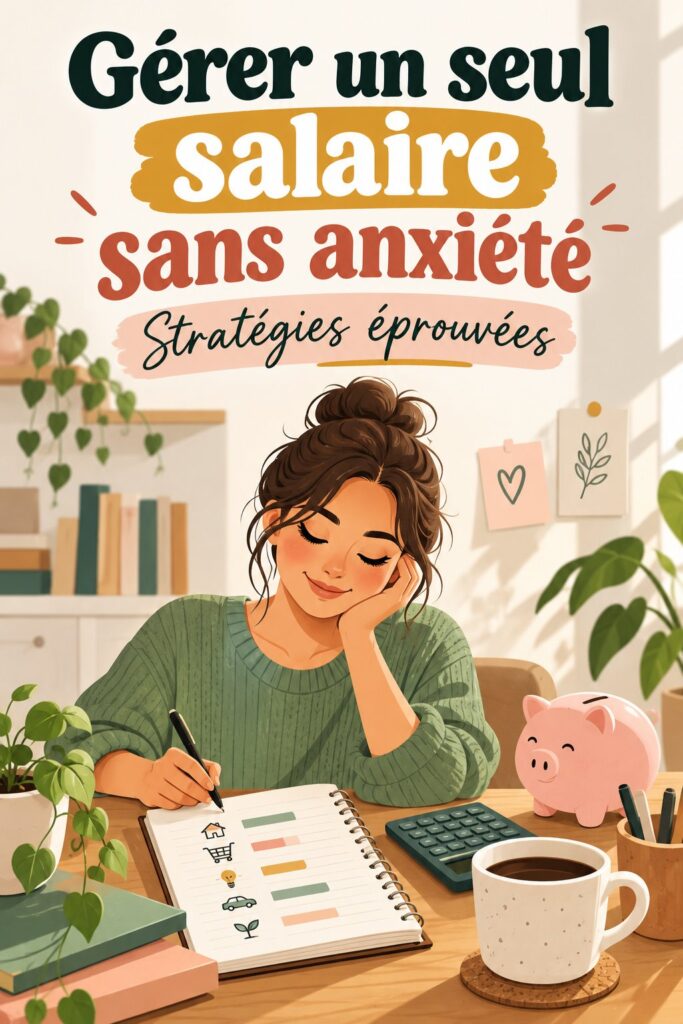 Femme souriante examinant ses finances avec un budget en papier et un ordinateur