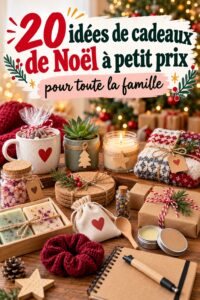 Idées de cadeaux de Noël en gros sur une table festive