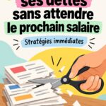 Femme souriante regardant ses comptes pendant qu'elle planifie son budget.