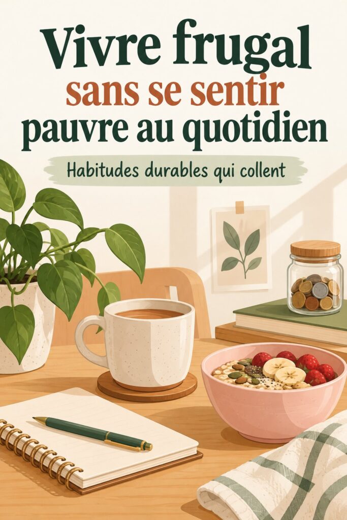 Une femme souriante apprend à vivre frugalement tout en profitant de la vie