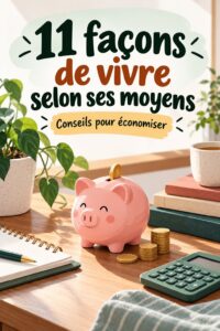 Une femme souriante, consultant son budget sur son téléphone dans un cadre chaleureux et accueillant.