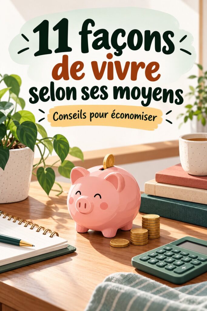 Une femme souriante, consultant son budget sur son téléphone dans un cadre chaleureux et accueillant.